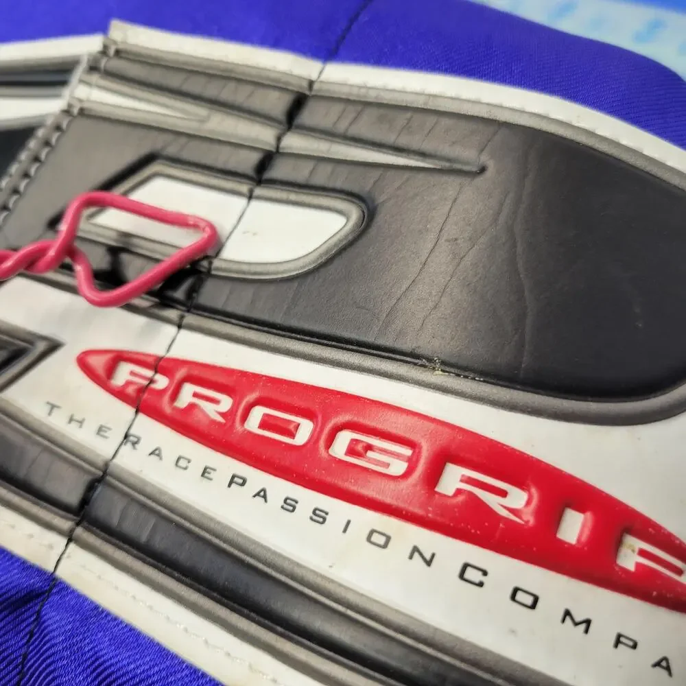 Progrip Jacket Mens Large Blue Black Motorcycle Racing Made Italy Nylon‎